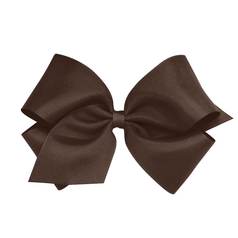 King Grosgrain Bow – Spice Brown