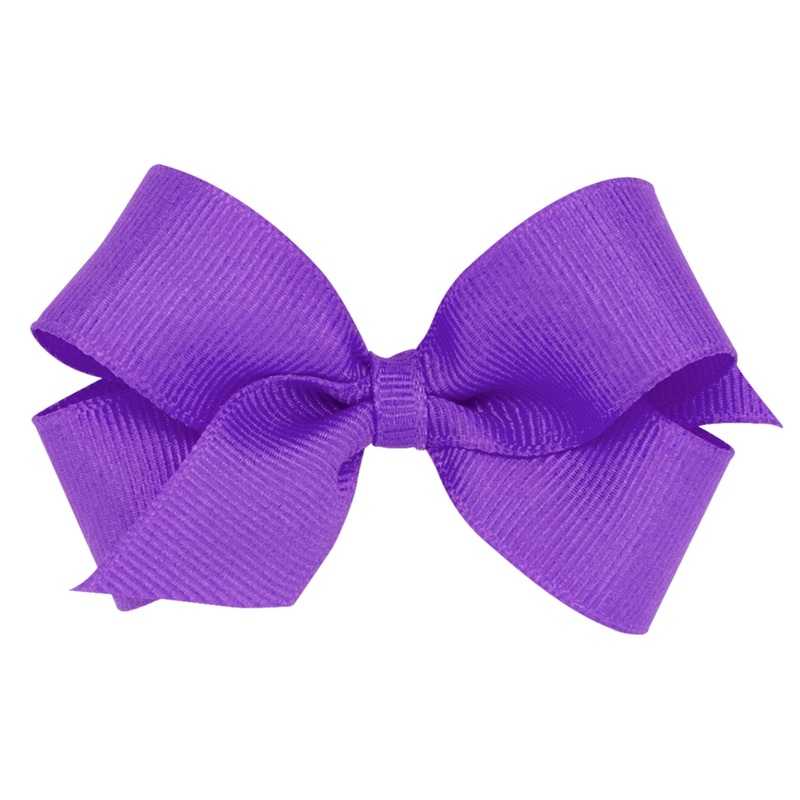Mini Grosgrain Bow – Delphinium