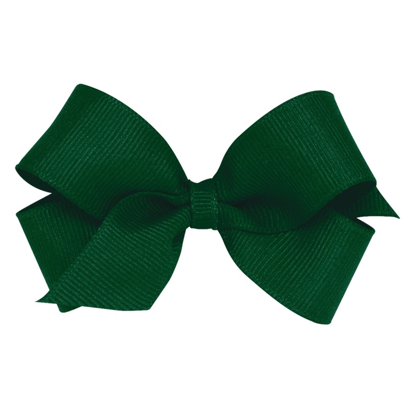Mini Grosgrain Bow – Forest Green