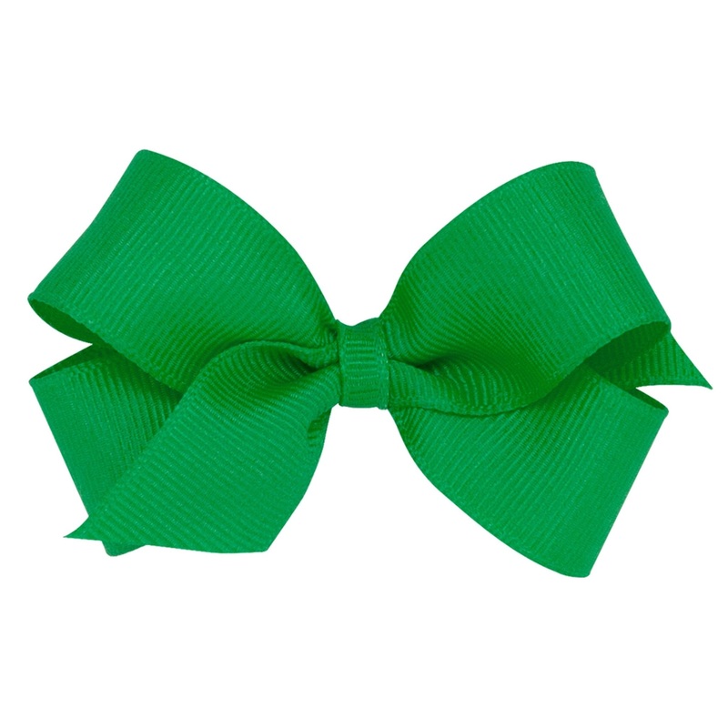 Mini Grosgrain Bow – Green