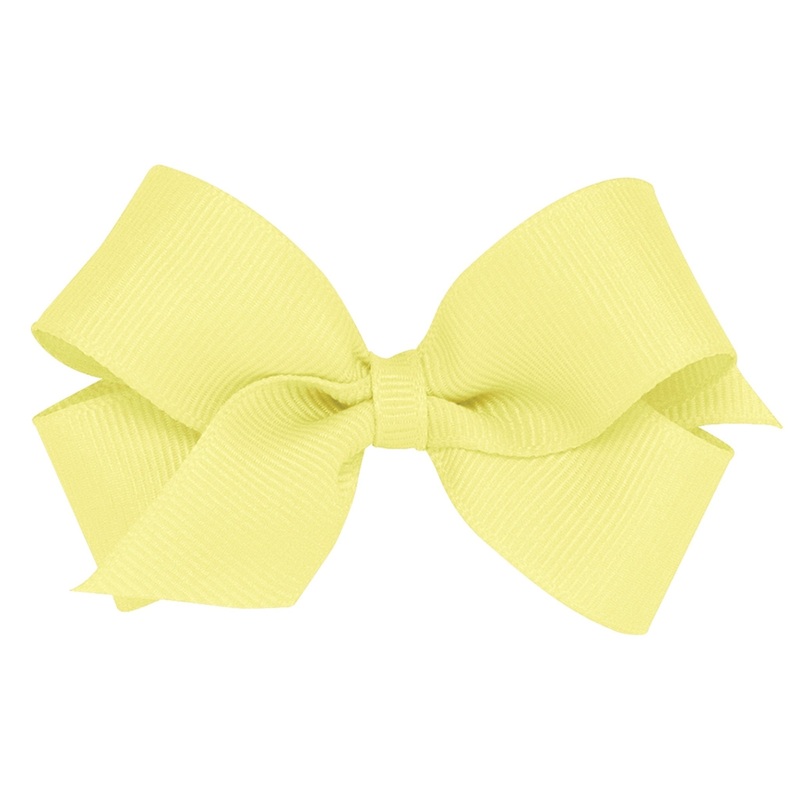 Mini Grosgrain Bow – Light Yellow