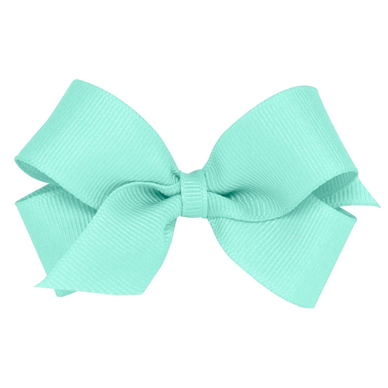 Mini Grosgrain Bow – New Aqua