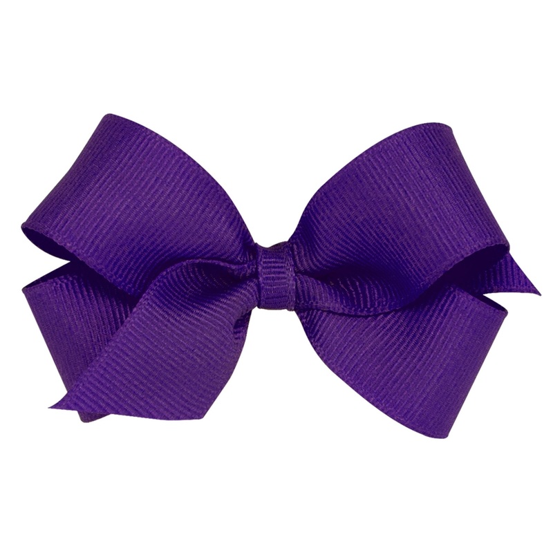 Mini Grosgrain Bow – Purple