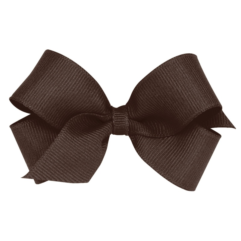 Mini Grosgrain Bow – Spice Brown