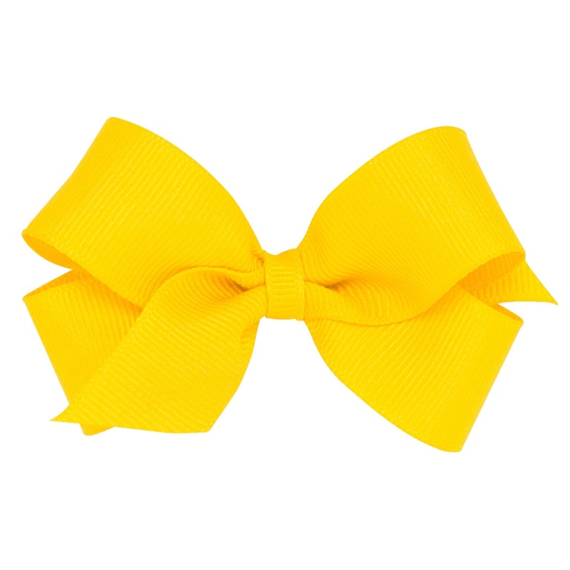 Mini Grosgrain Bow – Yellow