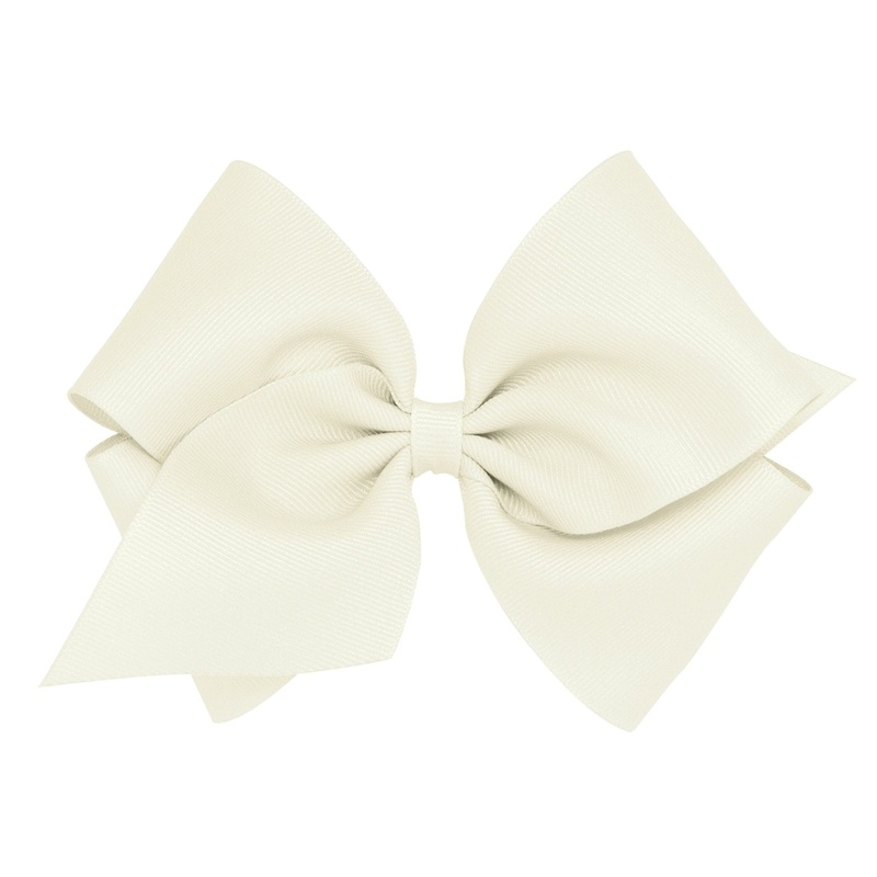 Mini King Grosgrain Bow – Antique White