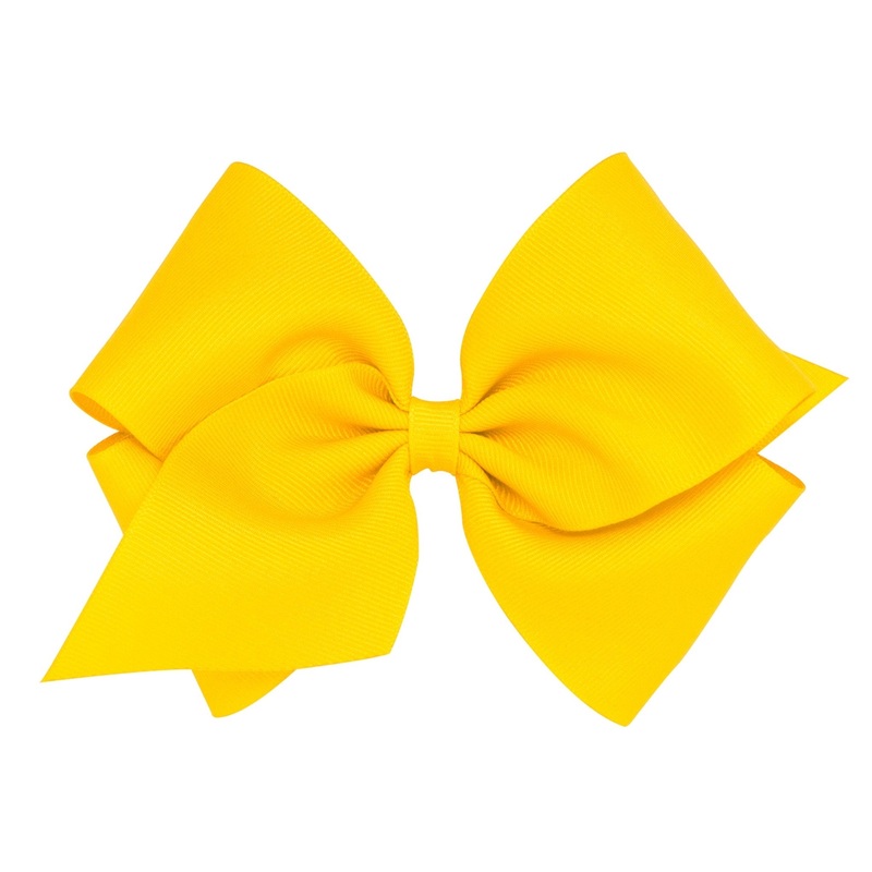 Mini King Grosgrain Bow – Yellow