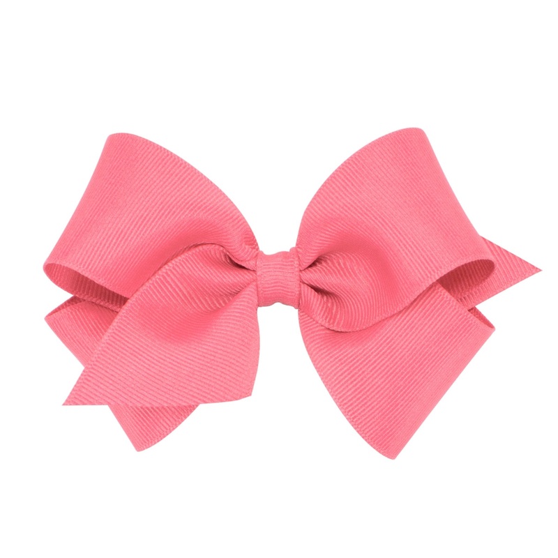 Small Grosgrain Bow – Coral Rose