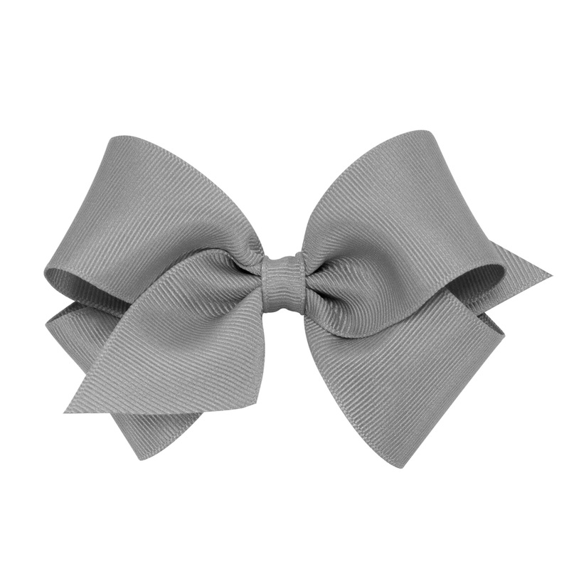 Small Grosgrain Bow – Grey