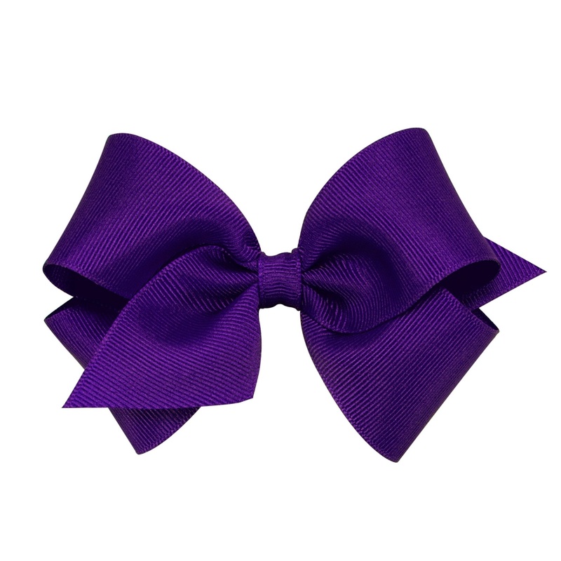 Small Grosgrain Bow – Purple