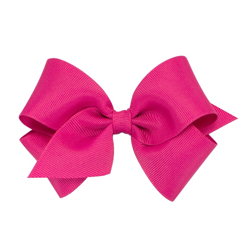 Small Grosgrain Bow – Shocking Pink