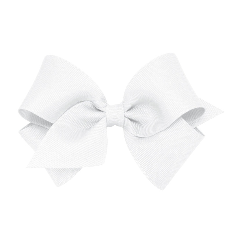 Small Grosgrain Bow – White