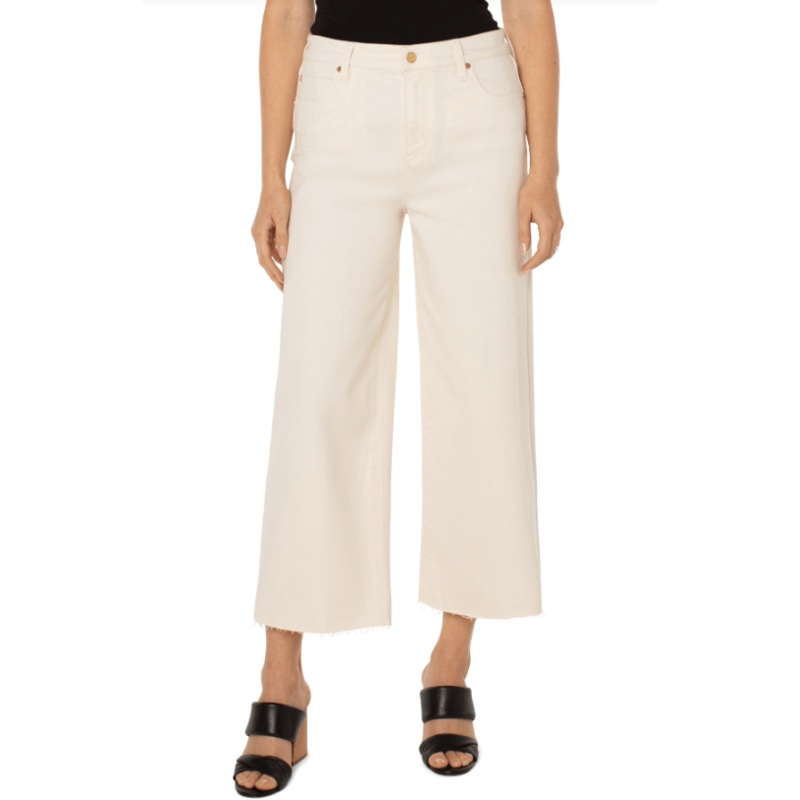 Stride High Rise Wide Leg Jeans w/ Cut Hem – Seaside Dunes