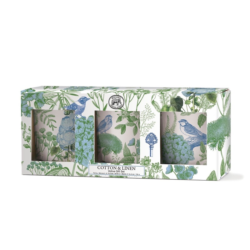 Cotton & Linen Votive Gift Set
