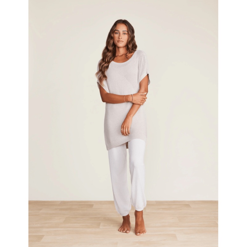 CozyChic Ultra Lite Mixed Stitch Dolman Pullover – Stone