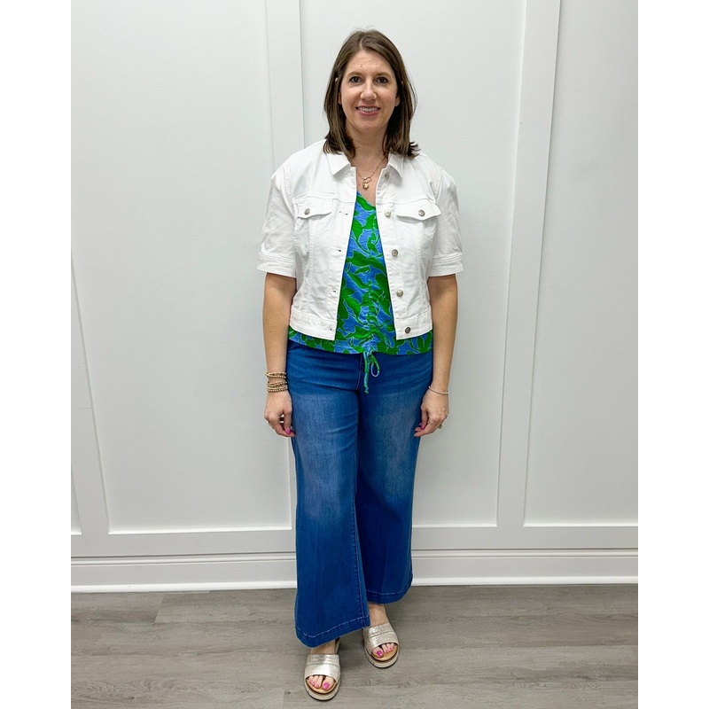 Brooke Hugging Palazzo Marine Jeans – Calypso Blue
