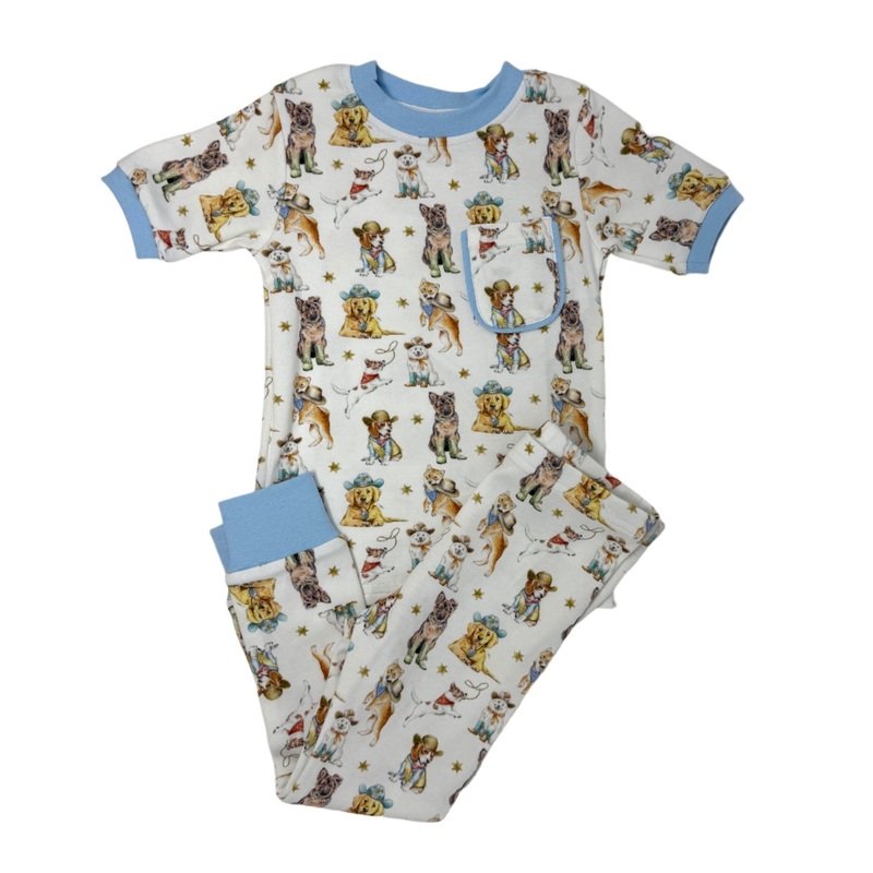 Cowboy Pups Organic Cotton 2pc Pajamas