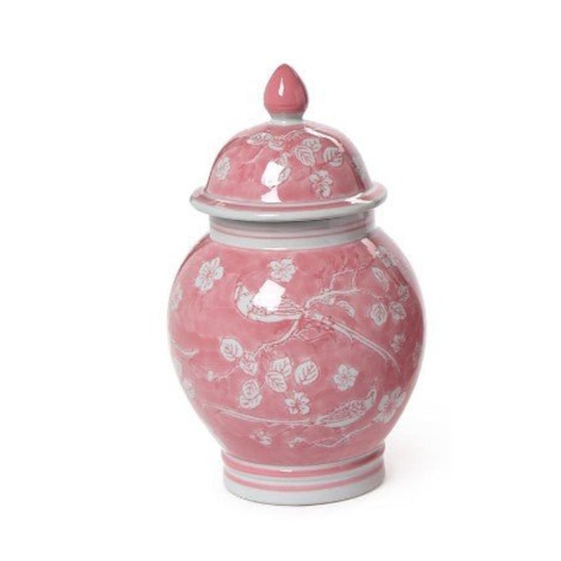 Hand Painted Pink Vase – Ginger Jar
