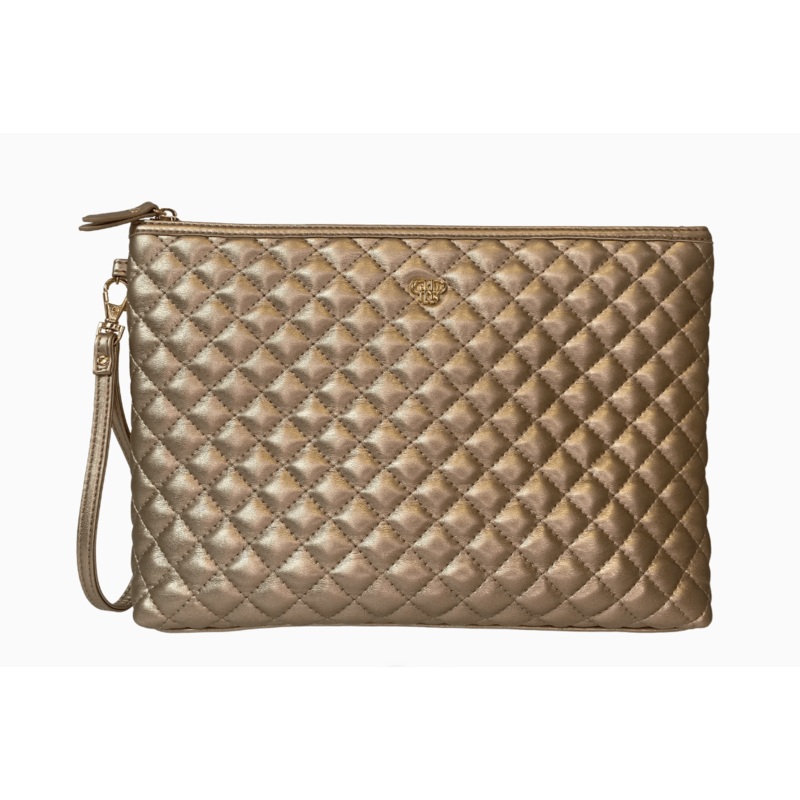 Litt Makeup Case – Gold Quilted