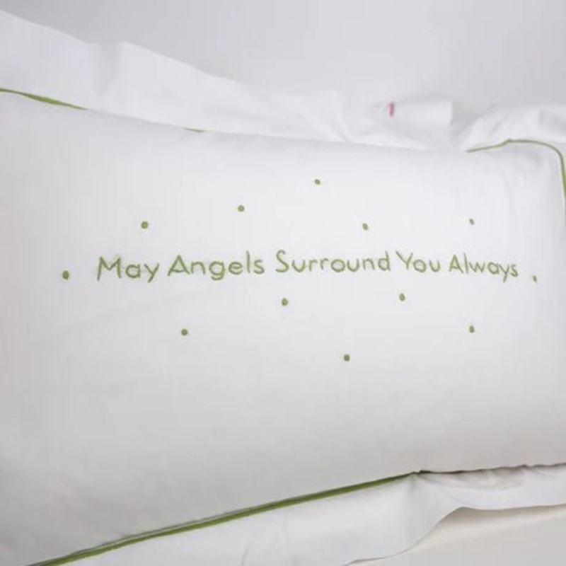 May Angels Surround You Always Pillow – Green
