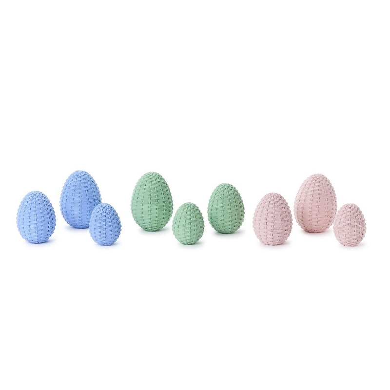 Set of 3 Basket Weave Easter Eggs – Assorted