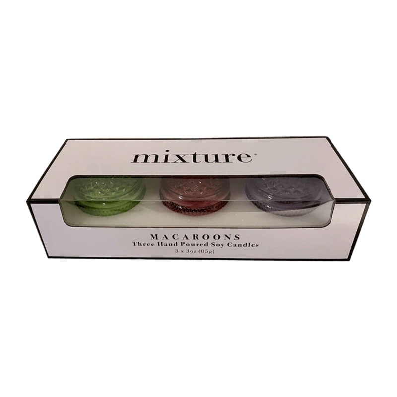 Set of 3 Pastel Macaroons Candles