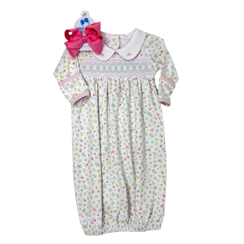 Clara’s Classics Smocked Collared Gathered Gown