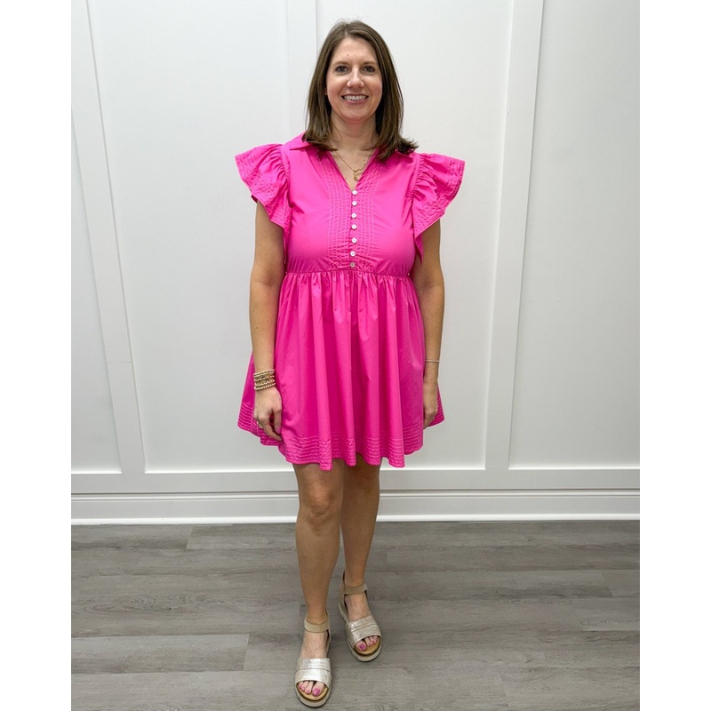 Mila Dress – Barbie Pink