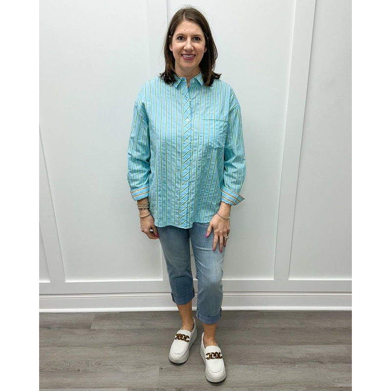 Roll Up Sleeve Shirt w/ Contrast Detail – Greensea