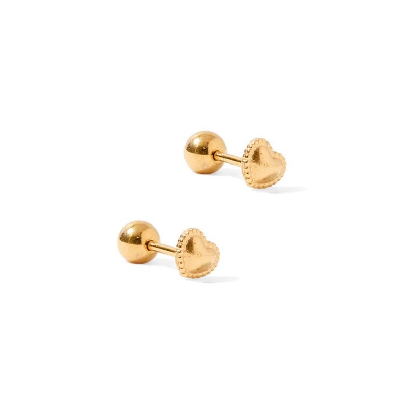 Screwback Stud Earrings – Violet Heart