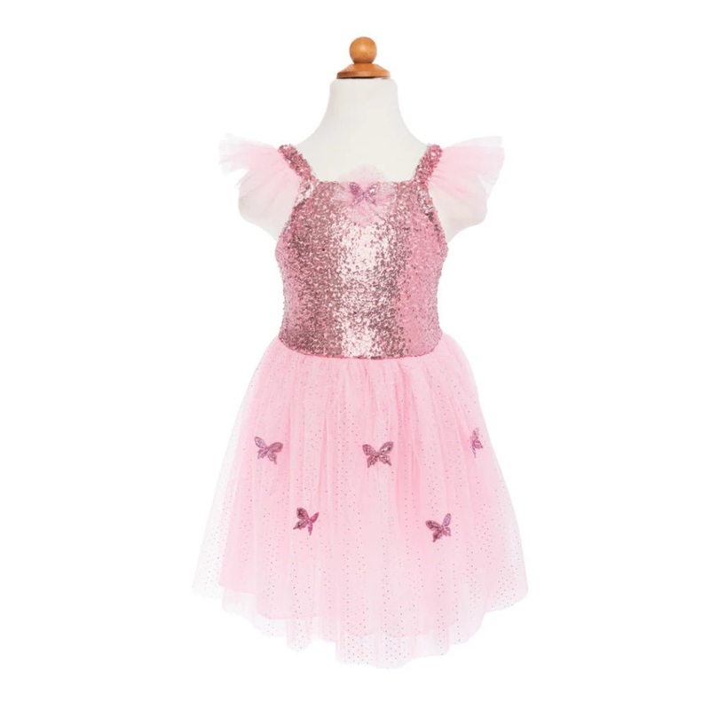 Sequins Butterfly Dress & Wings – Pink