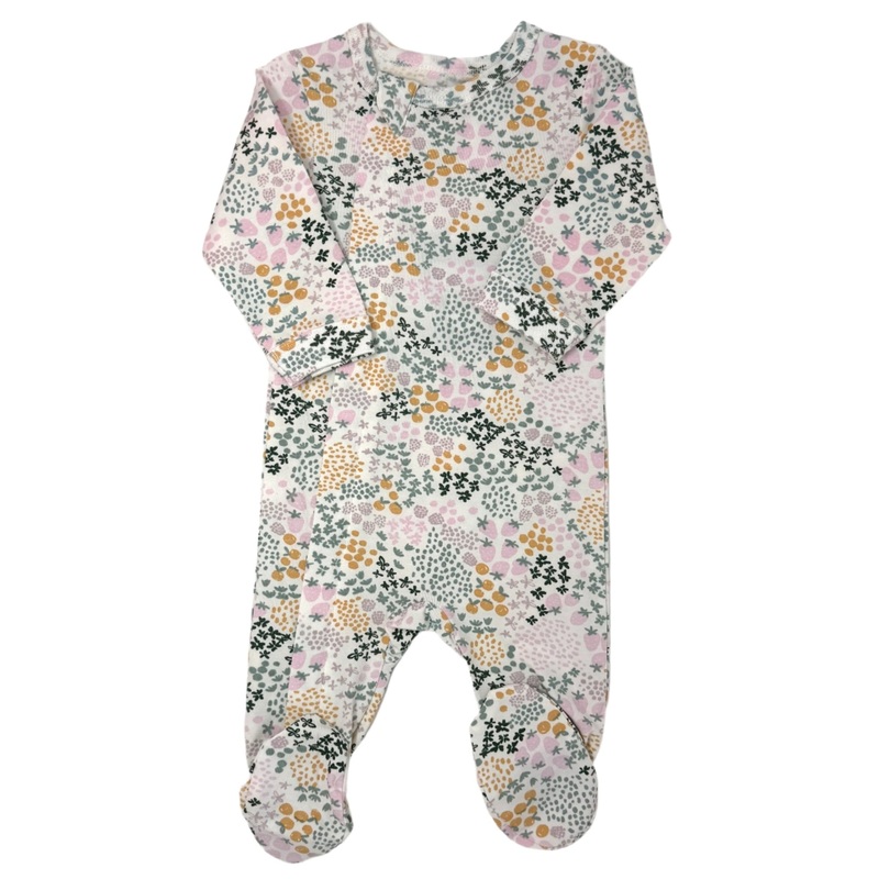 Fruit Patch Cotton-Modal Zipper Footie