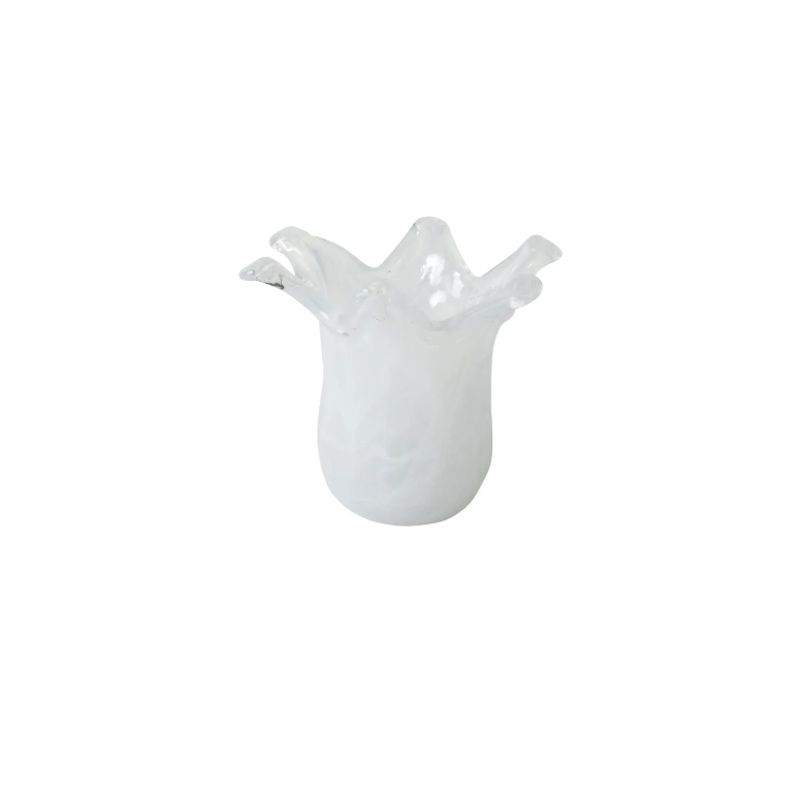 Onda Glass White Petite Vase