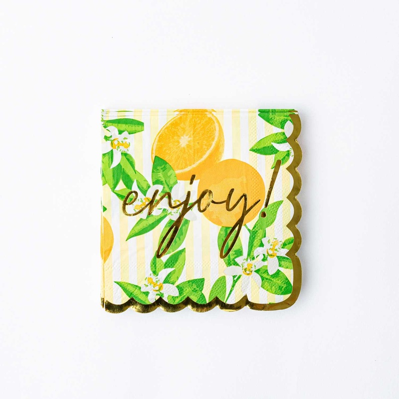 Paper Beverage Napkin Packs – Orange Blossom
