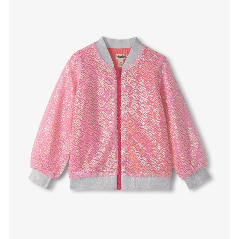Pearl Mermaid Sequins Bomber Jacket