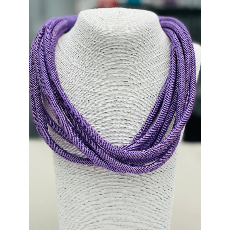 Statement 8-Strand Necklace – Lilac