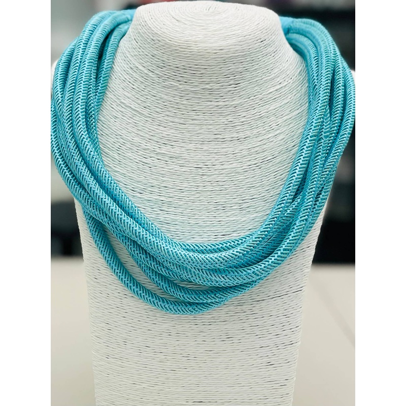 Statement 8-Strand Necklace – Turquoise