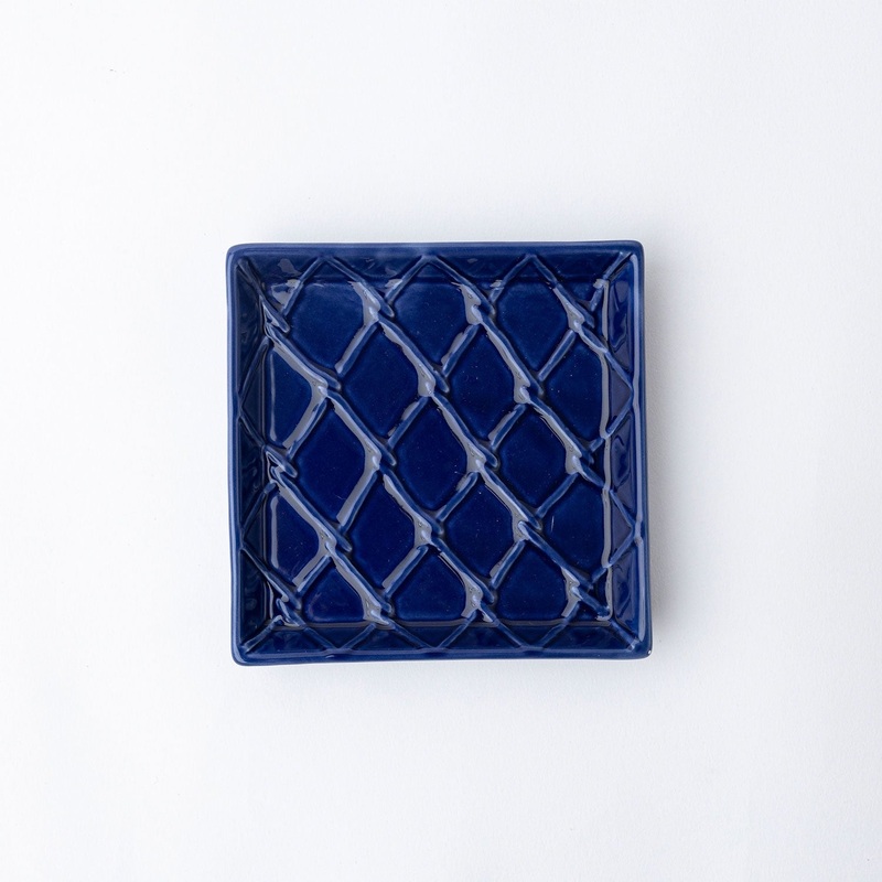 Textured Beverage Napkin Tray – Navy