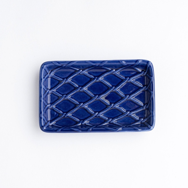 Textured Soap Dish – Navy