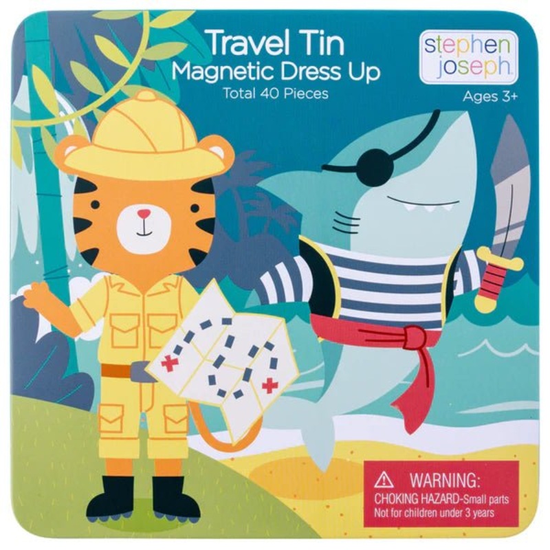 Travel Tin Magnetic Dress Up – Tiger & Shark
