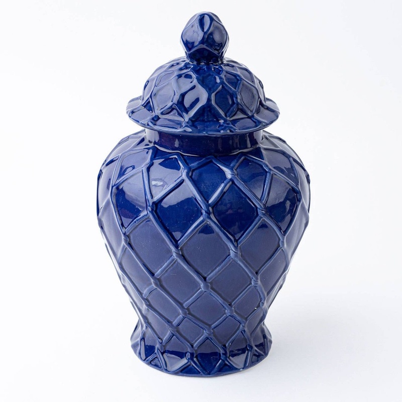 XL Textured Ginger Jar – Navy