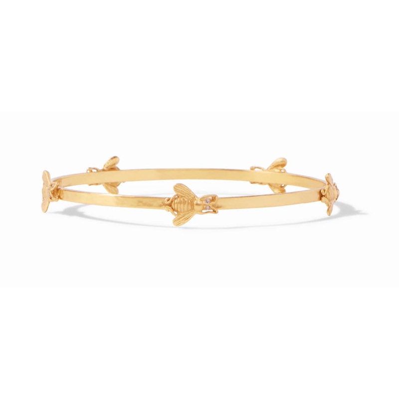 Bee Bangle – Gold – Cubic Zirconia – Small
