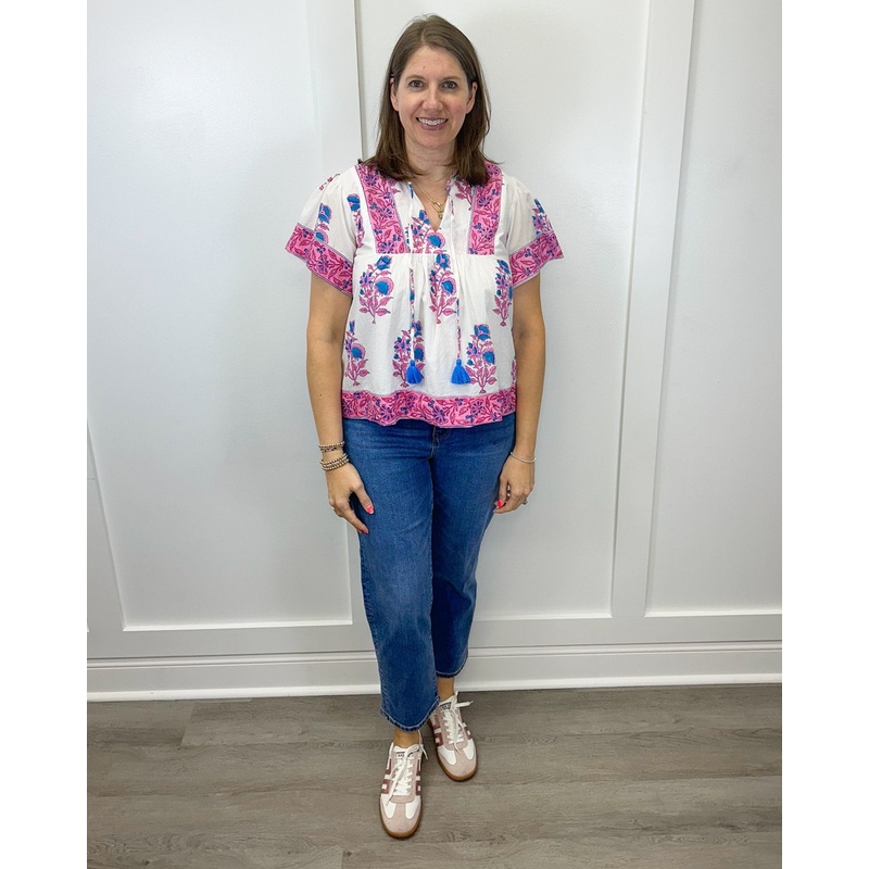 Catalina Blouse – Radiant Orchid