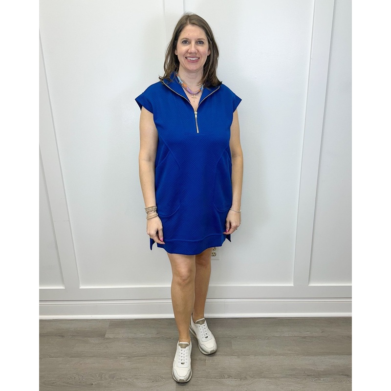 Everyday Zipper Dress – Light Navy
