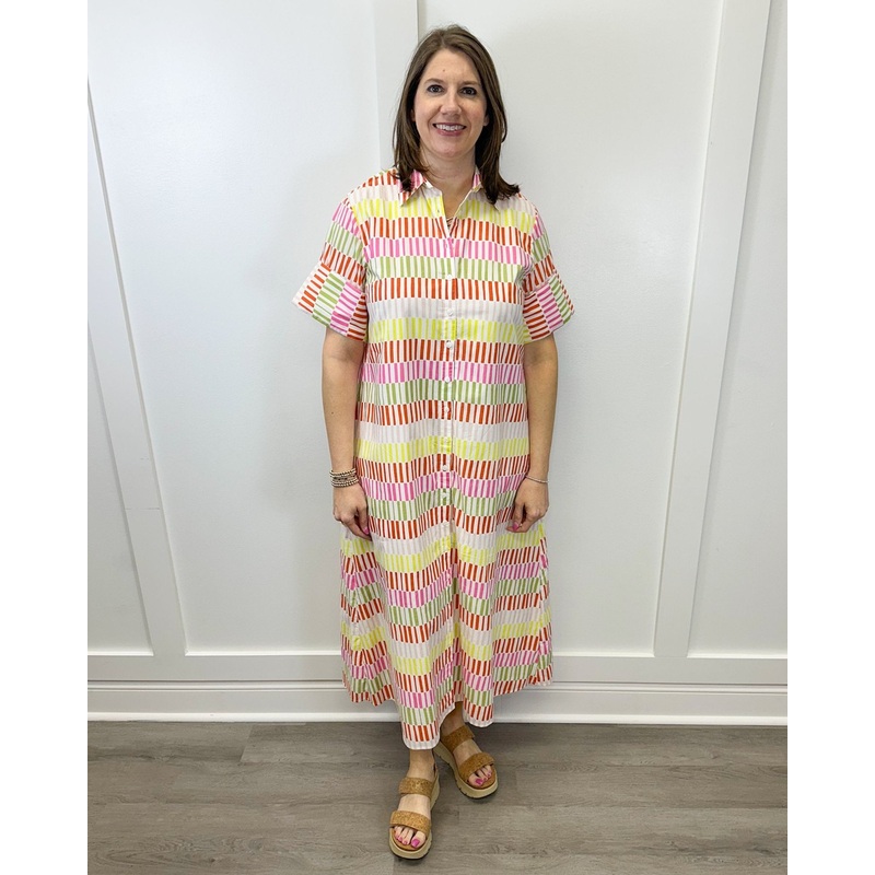 Gibbons Dress – Sherbert Stripes