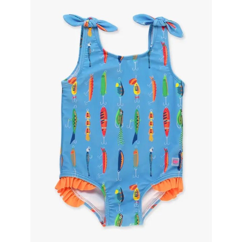 Gone Fishin’ Tie Shoulder One Piece