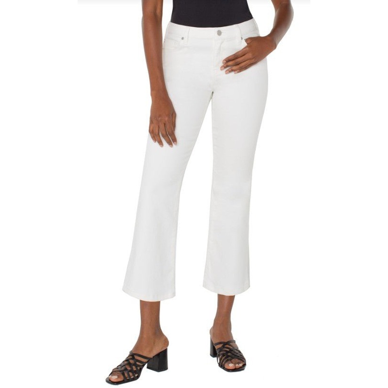 Hannah Crop Flare – White