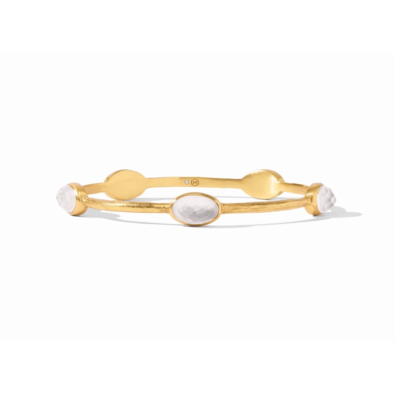 Ivy Stone Bangle – Iridescent Clear Crystal – Medium