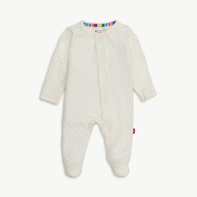 Pin Dot Cream Modal Footie