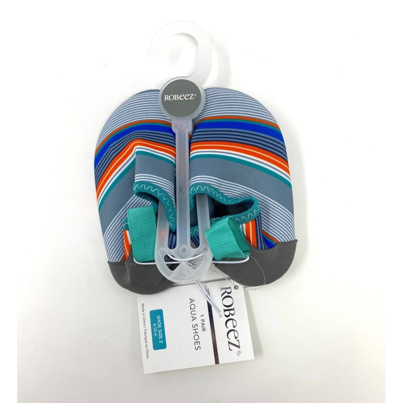 Summer Stripes Boy Aqua Shoes – Grey